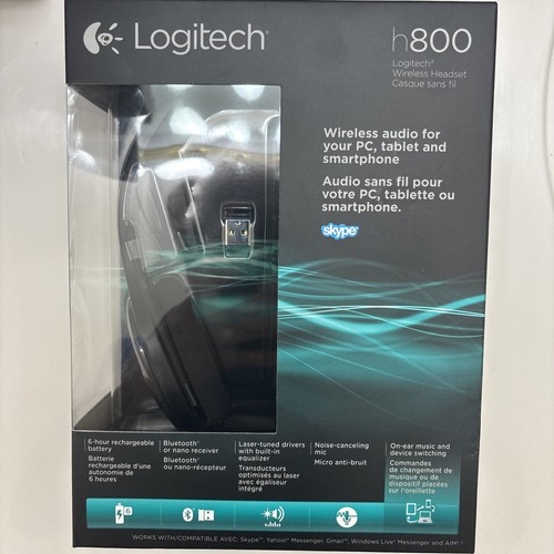 Boxed Logitech H800 Bluetooth Wireless Headset w/Mic for PC/Tablets (981-000337)