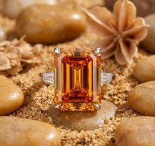 HUGE Certified 22 Ct Flame Orange Diamond Sol...