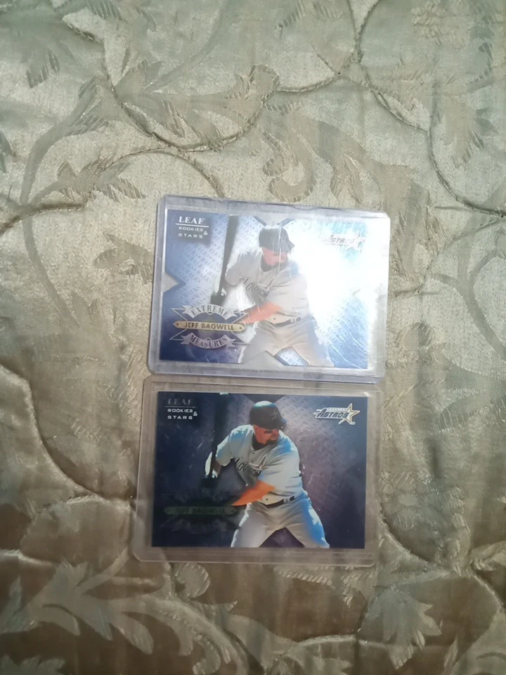 1998 Leaf Rookies & Stars Jeff Bagwell Extreme Measures #0099/1000 #9 Die Cut  - Image 4 of 4