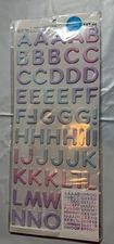 Puffy Alphabet Stickers Multicolor Pastel Colors
