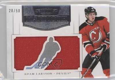 2011 Panini Dominion Mammoth Jerseys Die-Cut 28/50 Adam Larsson Rookie RC 15ok