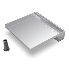 600mm Stainless Steel Waterfall Water Feature Cascade 300mm Spout - Back Inlet
