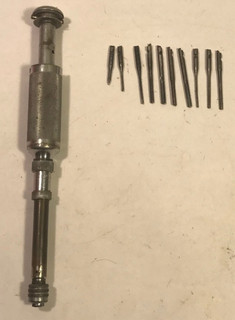Vintage YANKEE NORTH BROS NO 41 PUSH DRILL w/ 10 Bits LAST PATENT JUNE 6 05