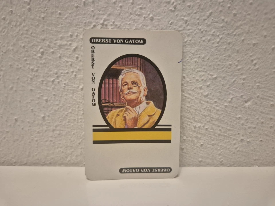 Cluedo Das klassische Detektiv-Spiel 1992 Ersatzteile: Karte Oberst von Gatow - Bild 1 von 1
