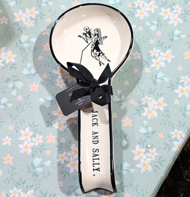 Rae Dunn Disney Nightmare Before Christmas Jack & Sally Ceramic Spoon Rest