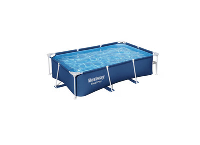 Bestway Steel Pro 8.5ftx67inx24in Rectangular Above Ground Outdoor Swimming Pool