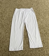 Women  s Pull On Knee Length Leggings Size L White