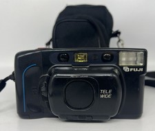 Fuji DL-155 TELE Drop in Loading 35mm Camera W/ Case Japan Works