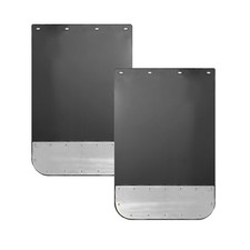 Pair Universal Mud Flaps w/Stainless Steel Plates for Semi-Truck Trailer Truc...