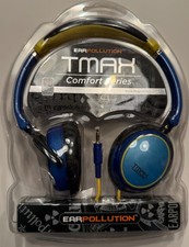 iFrogz EarPollution TMAX Comfort Series Headband Headphones Blue 3.5mm
