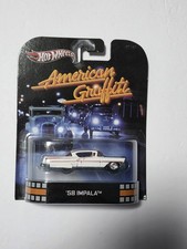 Hot Wheels 2013 American Graffiti 58 Impala White 1/64 Retro Entertainment X8930