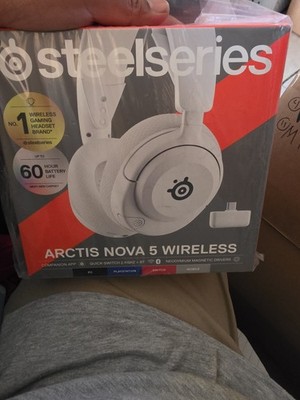 SteelSeries - Arctis Nova 5 Wireless Gaming Headset for PC, PS5, and PS4 - White