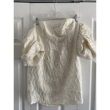 Asos Women's 6 NEW Ivory Textured Babydoll Party Dress Cocktail