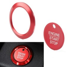 Engine Start Stop Switch Button Cover Trim For Ford F150 Raptor 2015-2020 Red