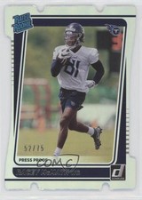 2021 Donruss Rated Rookie Press Proof Silver Die-Cut 52/75 Racey McMath #316 5ya