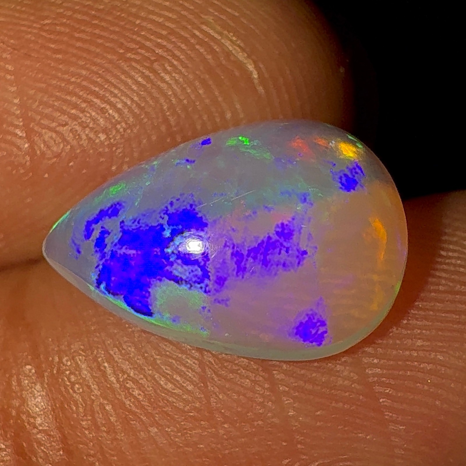 Natural Ethiopian Opal Cabochon 2.25 Carats AAA Grade Fire Opal Stone Welo Opal