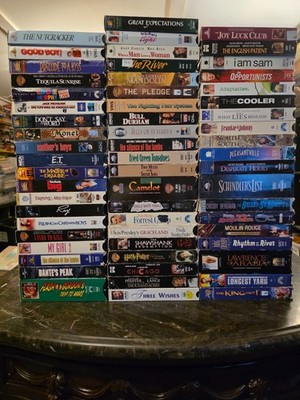 Lot of 60 Vintage movies on VHS - Good Condition
