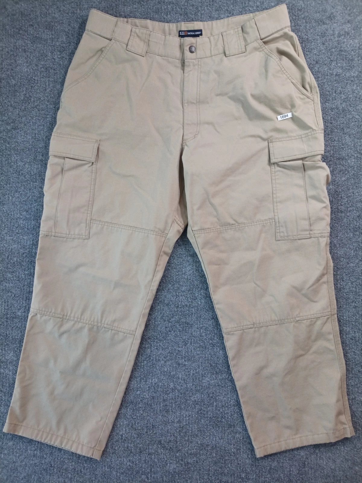 5.11 Tactical Pants Mens XL 40x30 Tan Cargo Work Ripstop Outdoor Utility