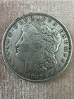 1921 P  Morgan Silver Dollar $1-Philadelphia Mint (No Mint Mark)–Circulated 90%