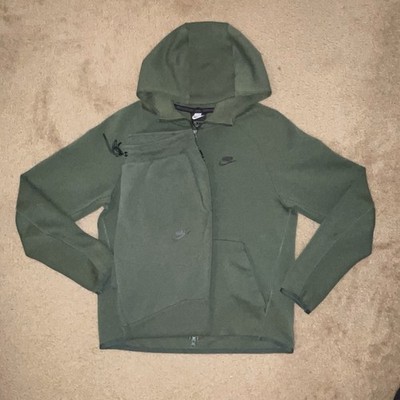 Old Season Nike Tech Fleece Tracksuit Green 805162-370 928483-370 Small