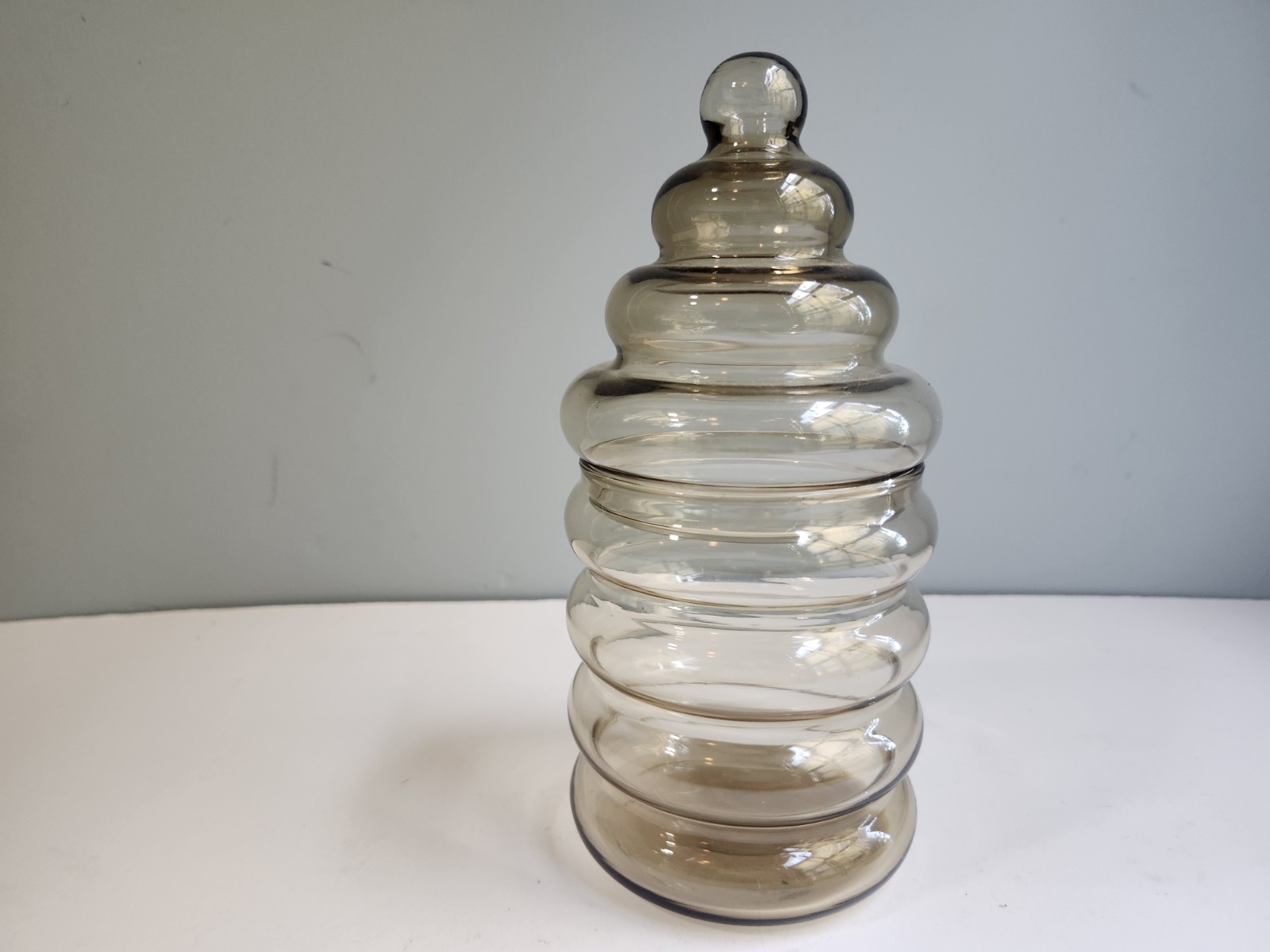 8 1/2" MCM Holmegaard Primula Glass Apothecary Jar Jacob Ban