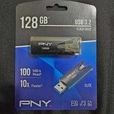 PNY 128GB Elite USB 3.2 Flash Drive - 100MB/s