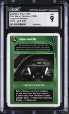 *Zuckuss' Snare Rifle* CGC 9 MINT Star Wars CCG Graded + w/Stand Dagobah WB
