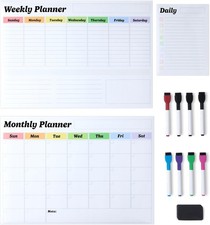 n Basics Magnetic Dry Erase Whiteboard Calendar for Frid, Easy to