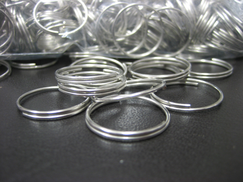 Lot 1000 pc 3/4" Bulk Steel Split Rings -  Gift Craft Key Rings  