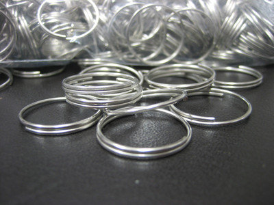 Lot 1000 pc 3/4'' Bulk Steel Split Rings -  Gift Craft Key Rings  