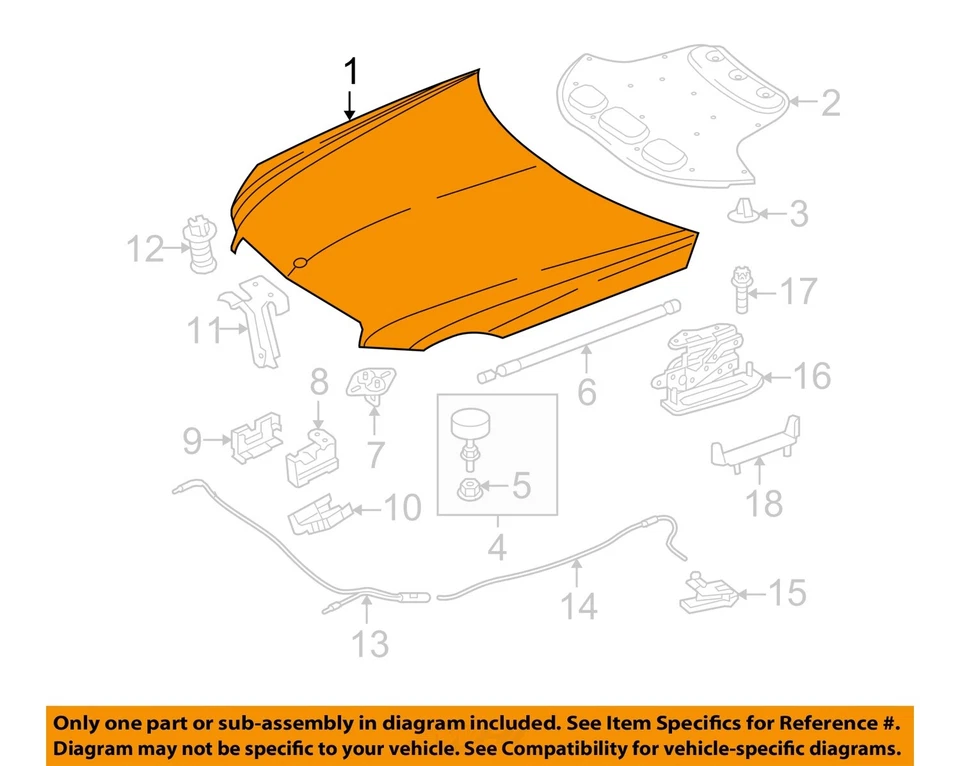 Used Hood fits: 2013 Mercedes-benz Mercedes e-class 212 Type Sdn E350 Grade A Foto 3 de 4