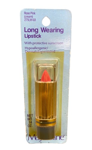 MAYBELLINE Long Wearing Lipstick Rose Pink .15 Oz New Old Stock