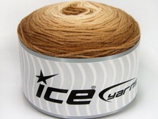 3-Skein Lot Cakes Baby Fine Yarn Acrylic 3x100g/360m Brown Shades