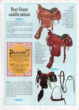 1968 Vintage PARTRADE Western Horse Saddles & Accessories Print Ad