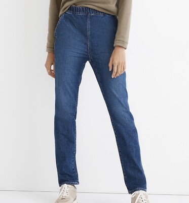 NWT Madewell Pull-On Straight Jeans in Saull Wash Size 25 Style Nc357 D39
