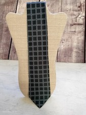 Brooks Brothers 346 Necktie Pure Silk Tie Blue Window Pane 58"x 3.5 Made In USA