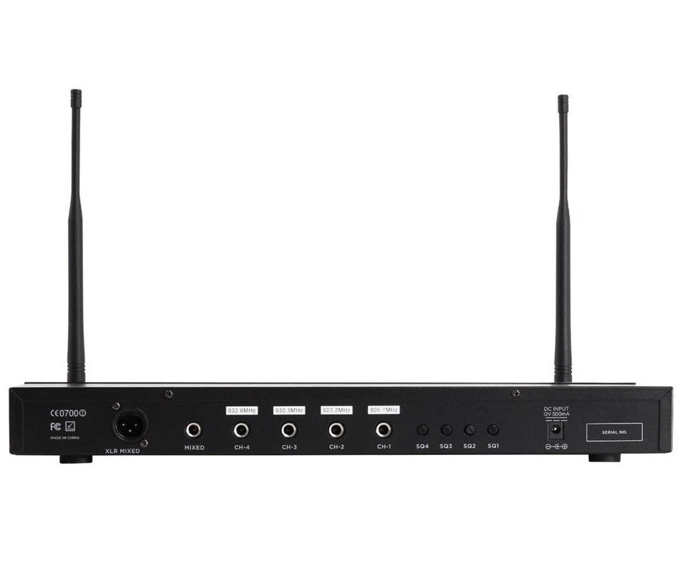 Professional UHF 4 Channel Wireless Microphone System 4 Handheld Microphone Set - Image 2 of 2