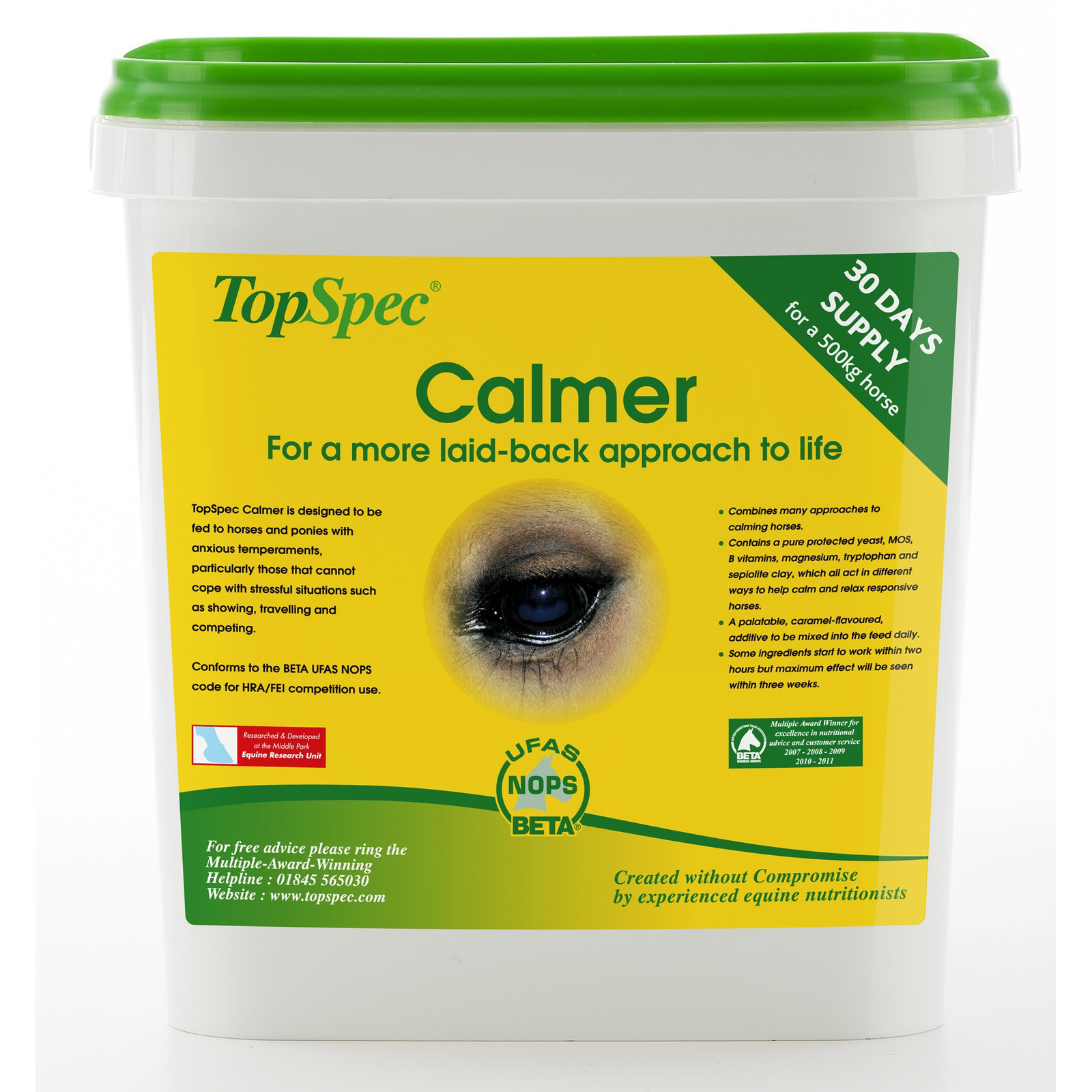 TOP SPEC TOPSPEC CALMER FOR HORSES WITH MAGNESIUM AND L-TRYPTOPHAN 3KG - Image 6