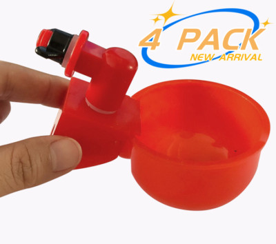 4Pc Water Drinking Chicken Waterer Automatic Poultry Drinkers Tool Farm Drinker