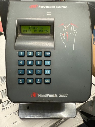 Schlage/ IR Recognition Systems Biometric Handpunch HP-3000E w Ethernet ...