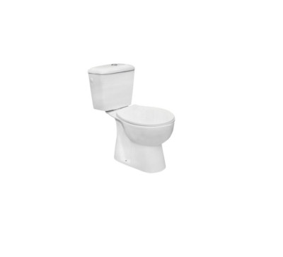 Stand WC mit Spülkasten Toilette Vertikaler Ausgang Komplett Set WC-Sitz Deckel
