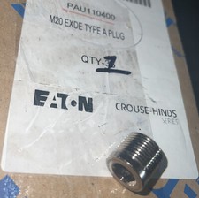 CROUSE-HINDS M20 EXDE TYPE A PLUG BRASS NICKEL 3/4” Npt Nos Surplus. 1 Piece