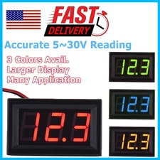 LED 12V ~ 24V Digital Display Voltmeter Car Motorcycle Voltage Gauge Panel Meter