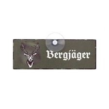 Premium Jagd Schild fürs Auto - Bergjäger Bergjagd Jagdschutz mit Saugnapf
