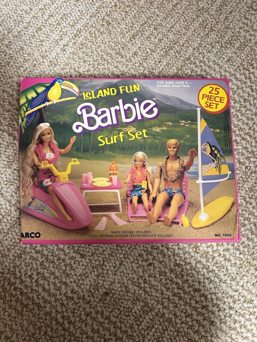Vintage NEW SEALED 1987 Island Fun Barbie Surf Set No. 7948 Arco