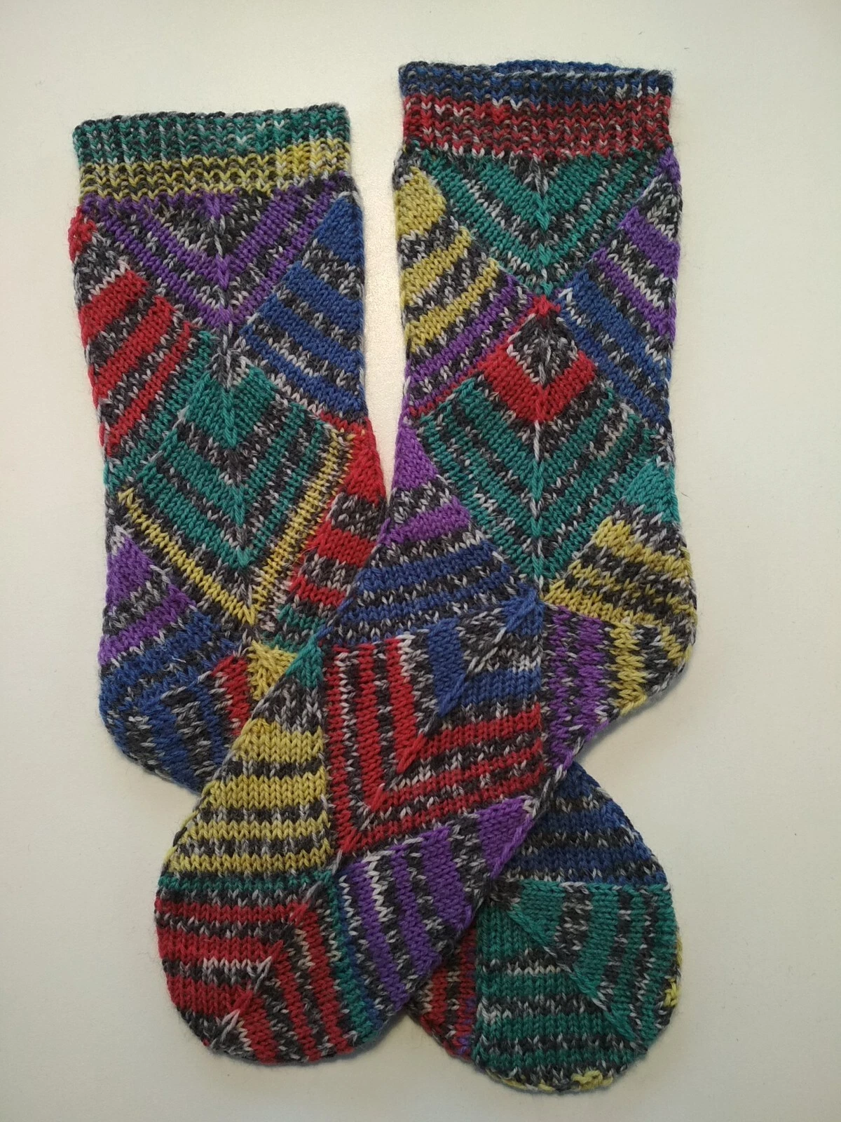 Hand Knitted Wool Socks Size 4-6 #112