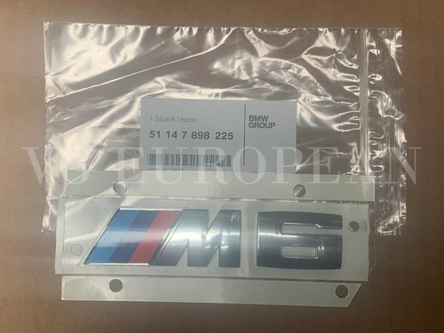 BMW E63 E64 M6 Genuine Rear Trunk Emblem "M6" Lettering Decal Badge NEW 2004-10