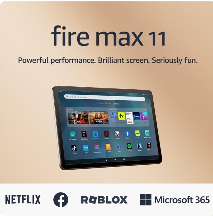 Amazon Fire Max 11 13th Gen 128GB, Wi-Fi, 11" - Grey (Ad-Supported)