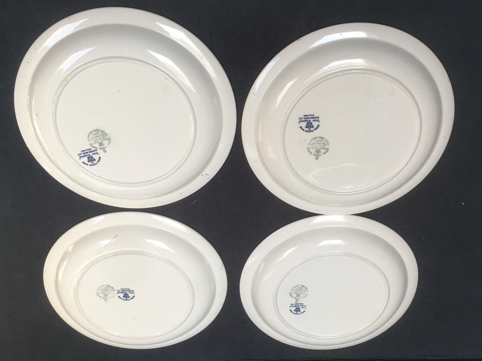 Set 4 Royal Tudor Ware Barker Bros Olde England 10 inch Dinner Plate