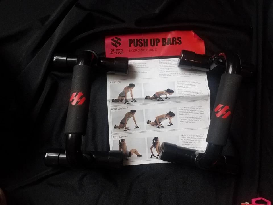  (LOT) Working Out Exercise Push up Bars set- Resistance Bands C & C California  - Image 3 of 4